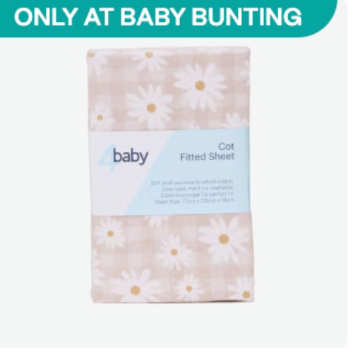 4baby Flannel Cot/Bassinet Fitted Sheets